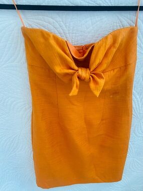 Trina Turk Vibrant Orange Lined Garment